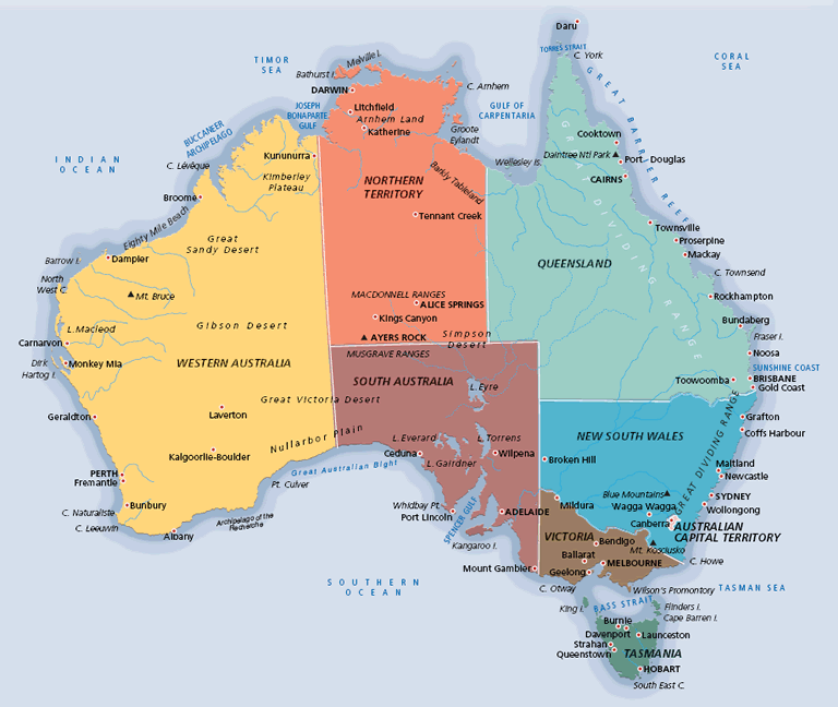 Canberra carte